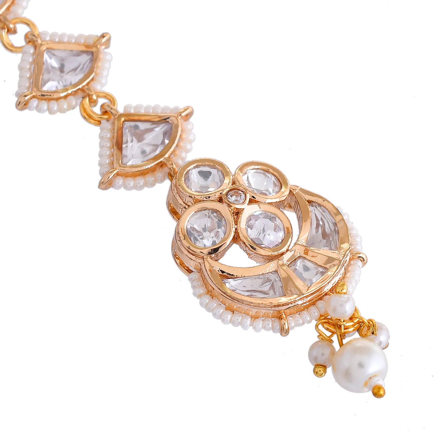 Kundan Elegance Chandrika Royal Maang Tika - Image 4