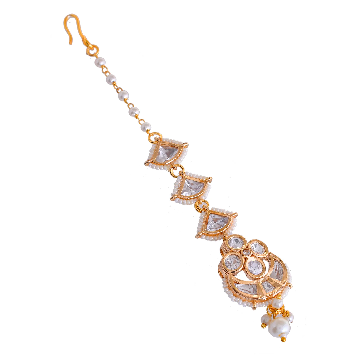 Kundan Elegance Chandrika Royal Maang Tika - Image 5