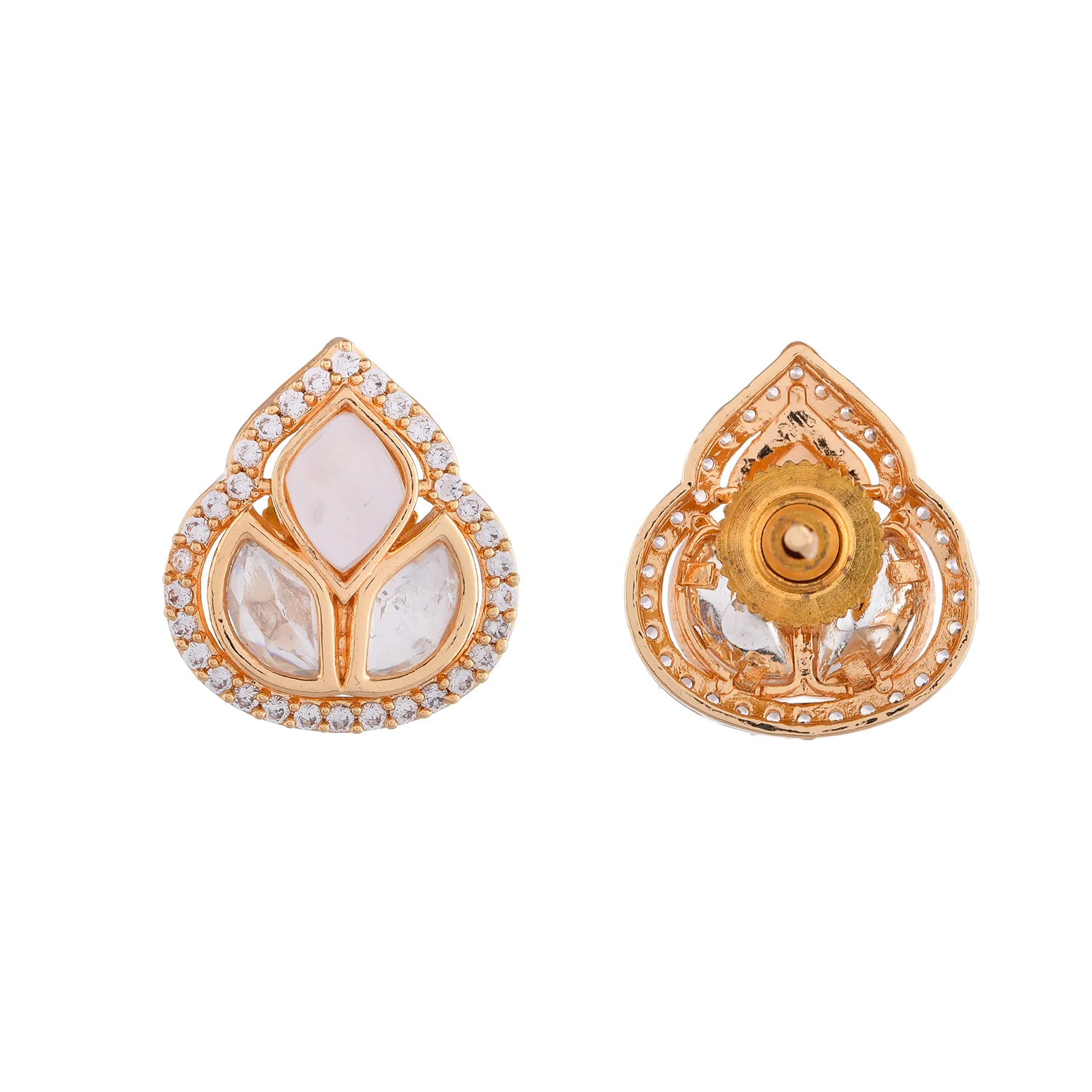 Kundan Elegance Pakeezah Stud Earrings - Image 4