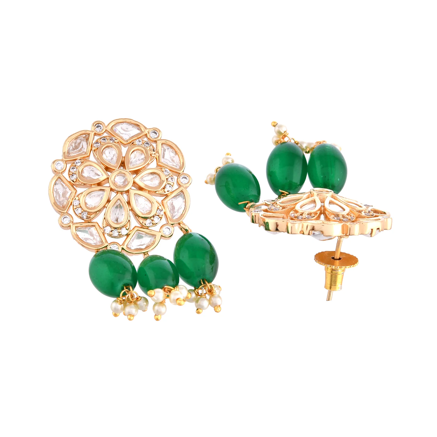 Kundan Elegance Polki Noor Pendant Set - Image 7