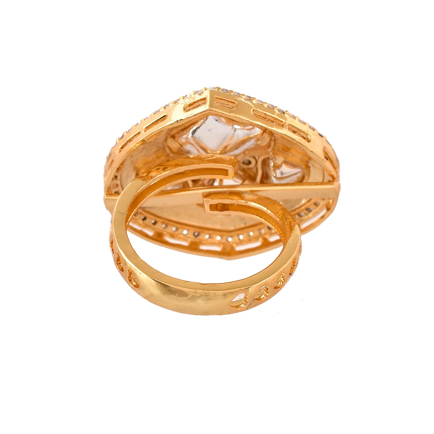 Kundan Elegance Rajputana Ring - Image 5