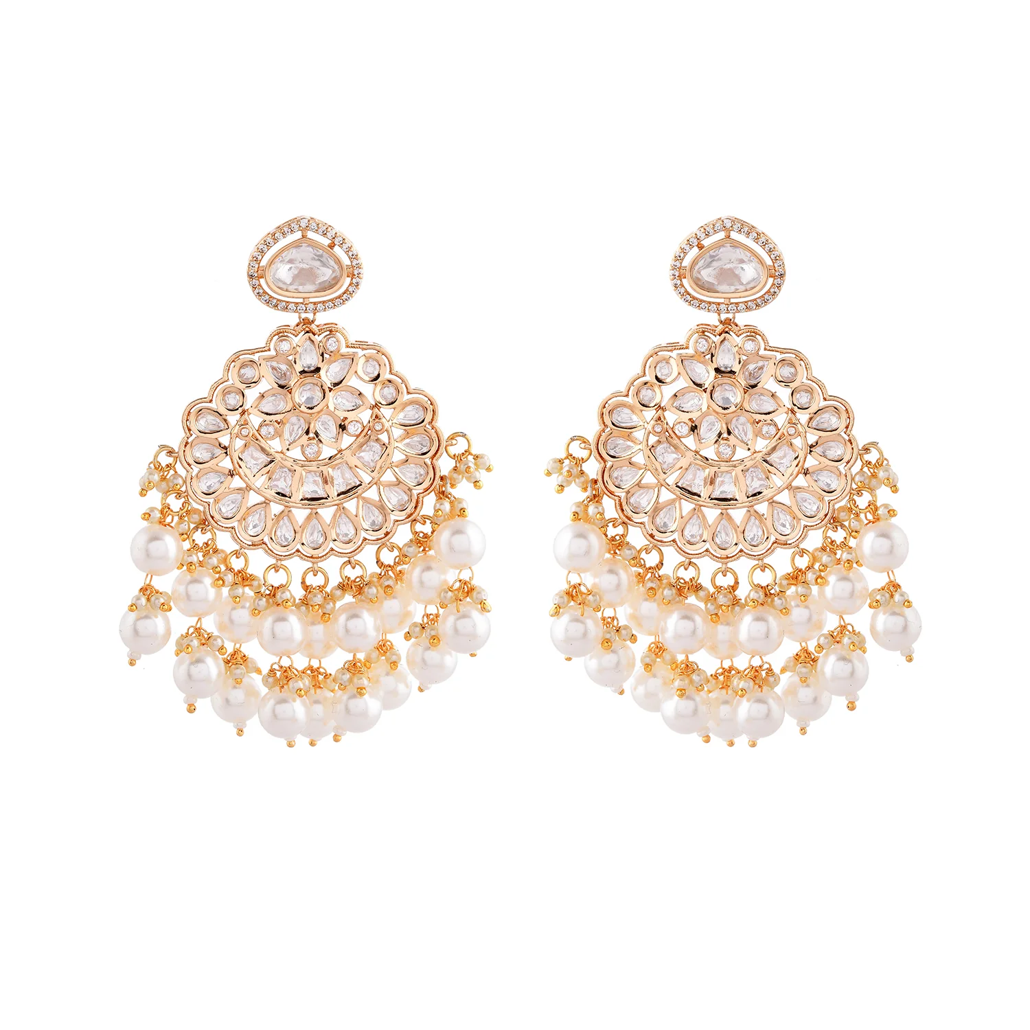 Kundan Elegance Rajwada Haar Necklace Set - Image 6