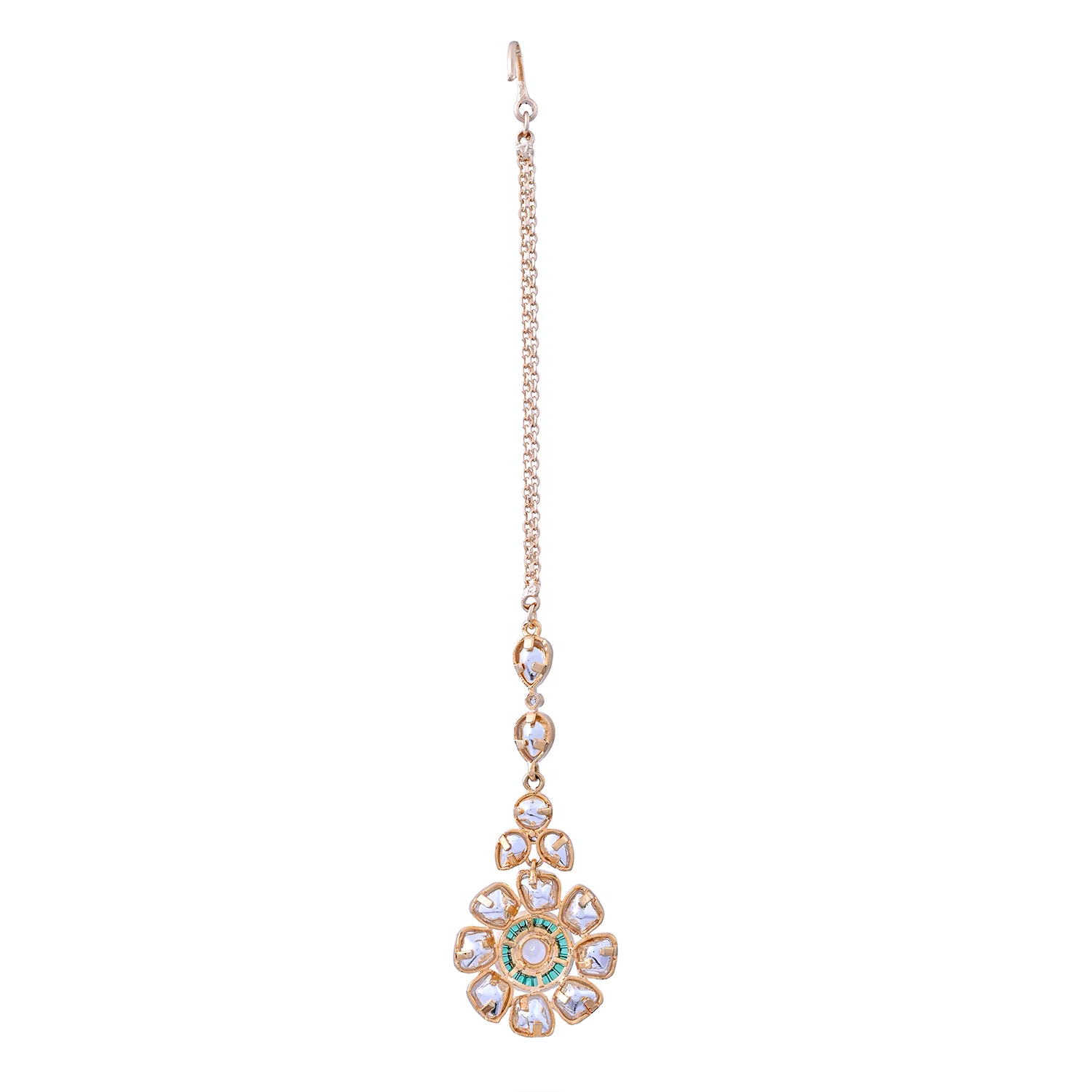 Kundan Elegance Royal Bloom Maangtika - Image 4