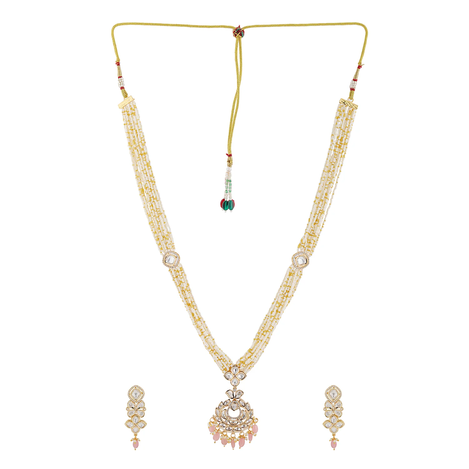 Kundan Elegance Royal Rose Meherbaan Necklace Set - Image 5