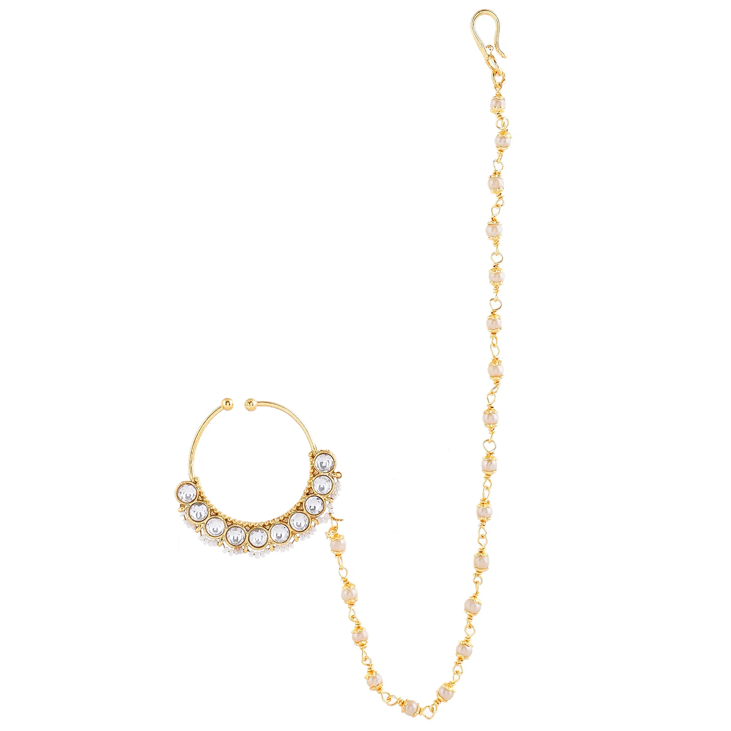 Kundan Elegance Shahi Noor Nath Nose Ring - Image 4