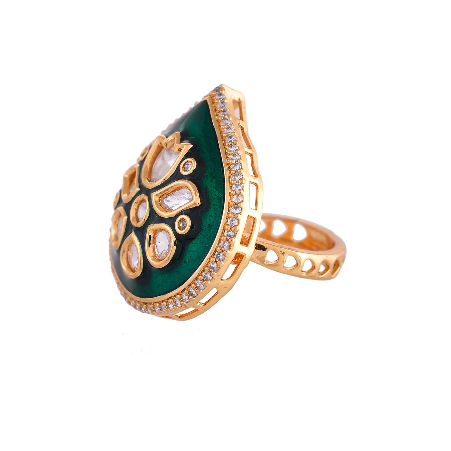 Kundan Elegance Sultana Ring - Image 4