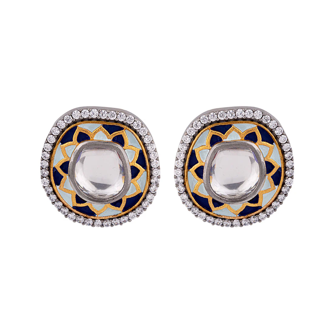 Kundan Elegance Victorian Inspired Earrings - Image 3