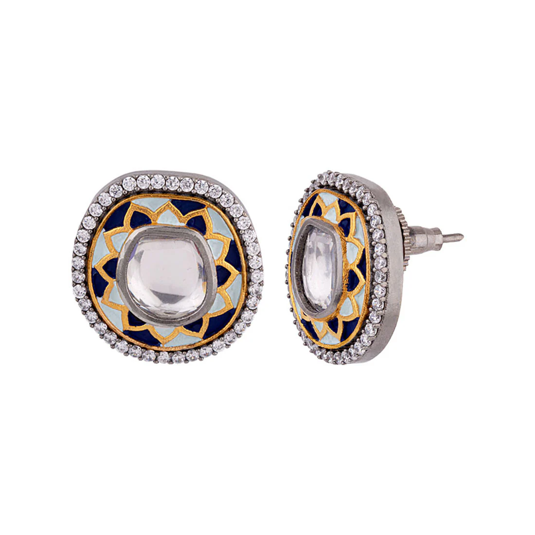 Kundan Elegance Victorian Inspired Earrings - Image 4