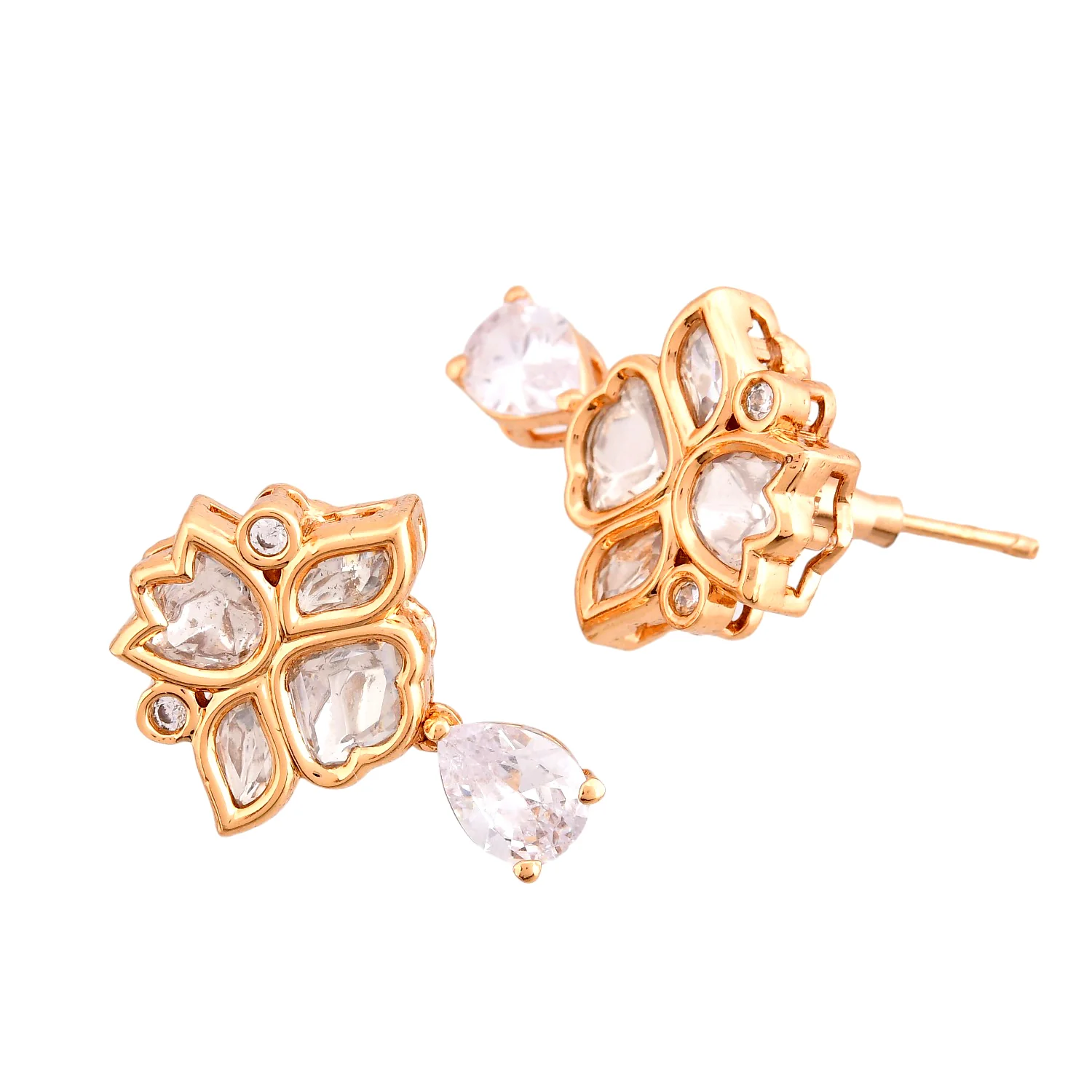 Kundan Essentials Golden Glamour Necklace Set - Image 6