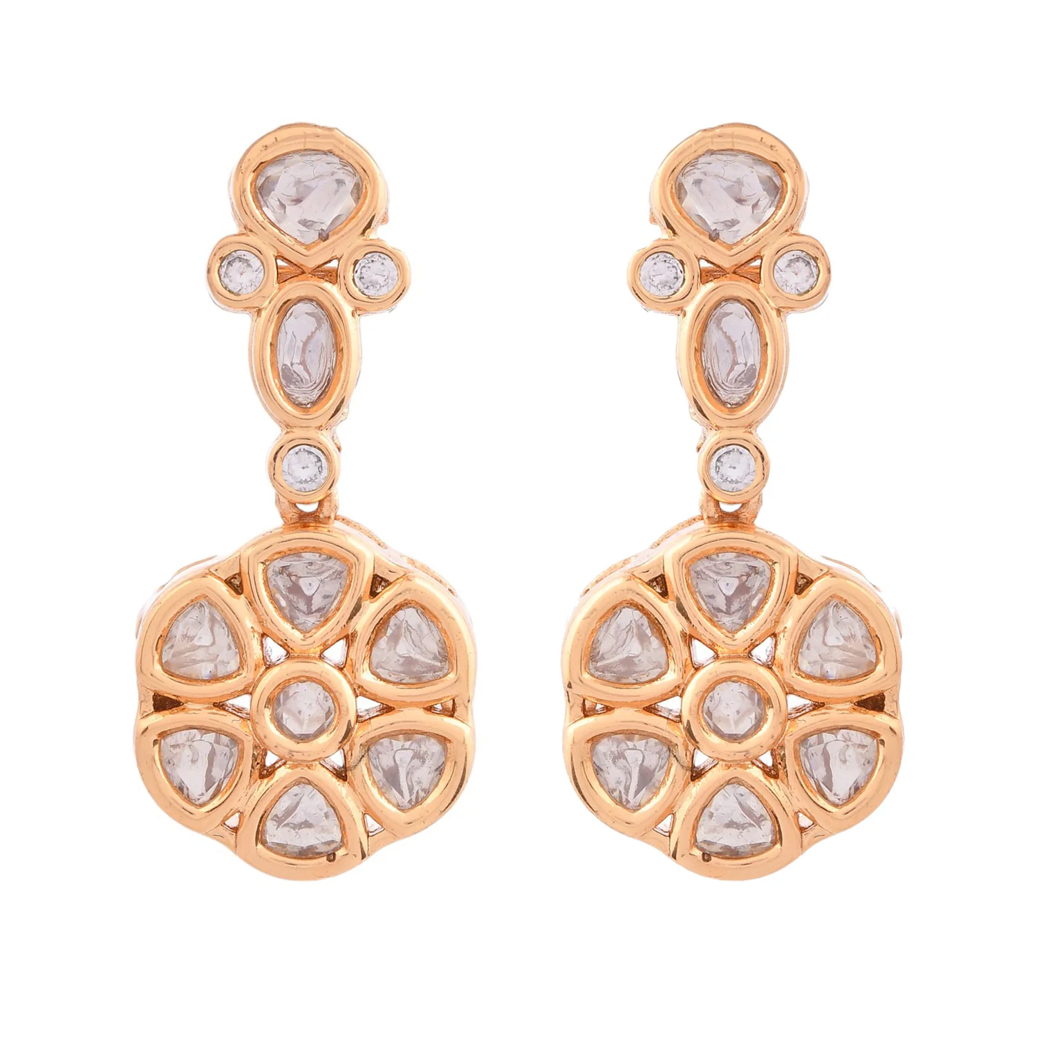 Kundan Essentials Sparkling Blooms Necklace Set - Image 5