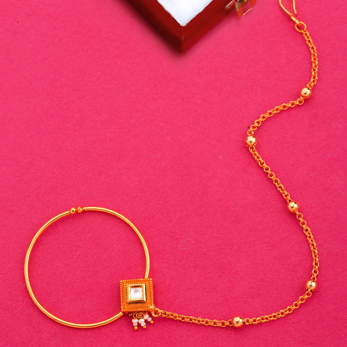 Kundan Gems Nose Ring