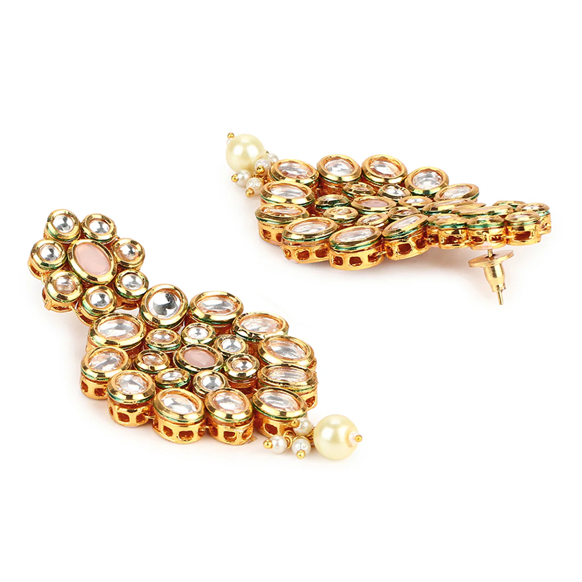 Kundan Gold Plated Brass Earrings - Image 5