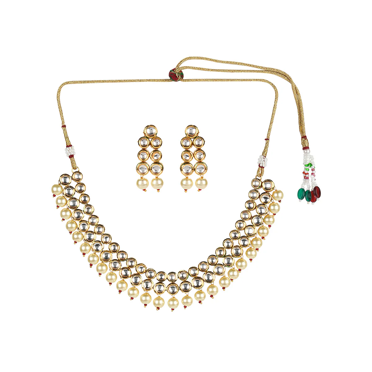 Kundan Elegance Gold Plated Necklace Set for Grand Celebrations - Image 3