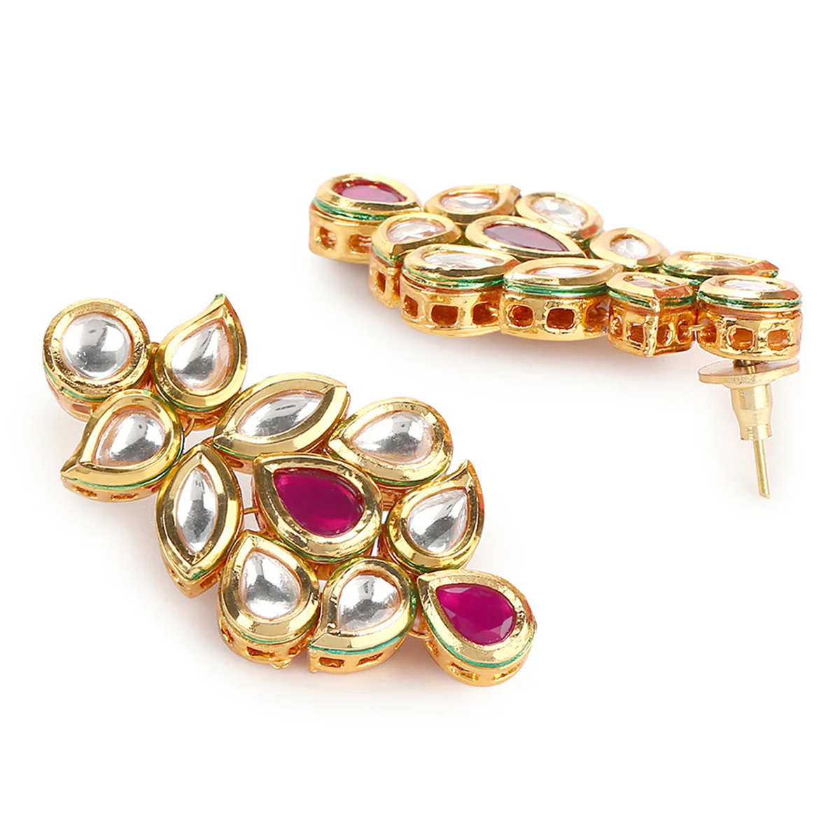 Kundan Elegance Gold Plated Necklace Set for Classy Look|Voylla - Image 5