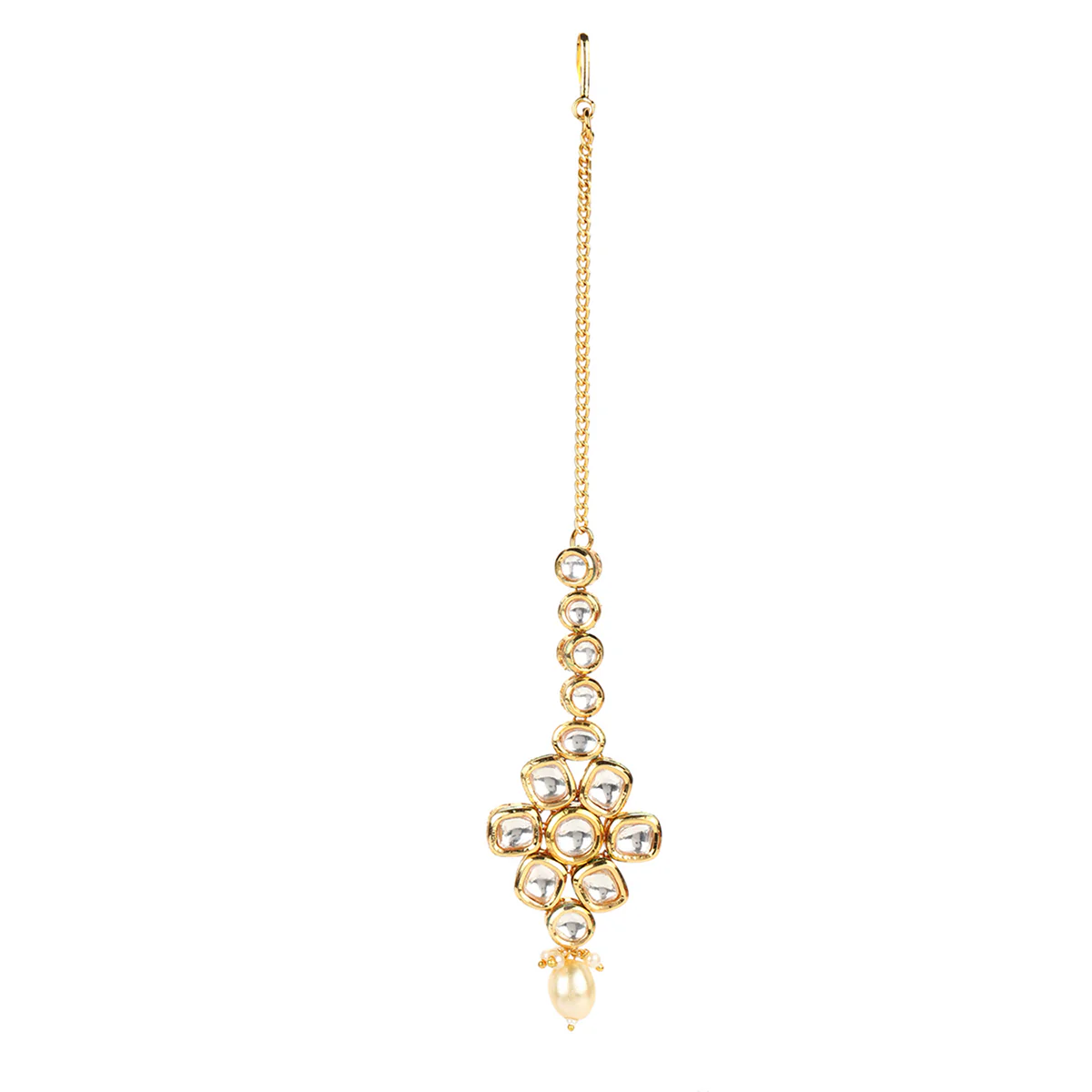 Kundan Gold plated Brass Necklace set - Image 6