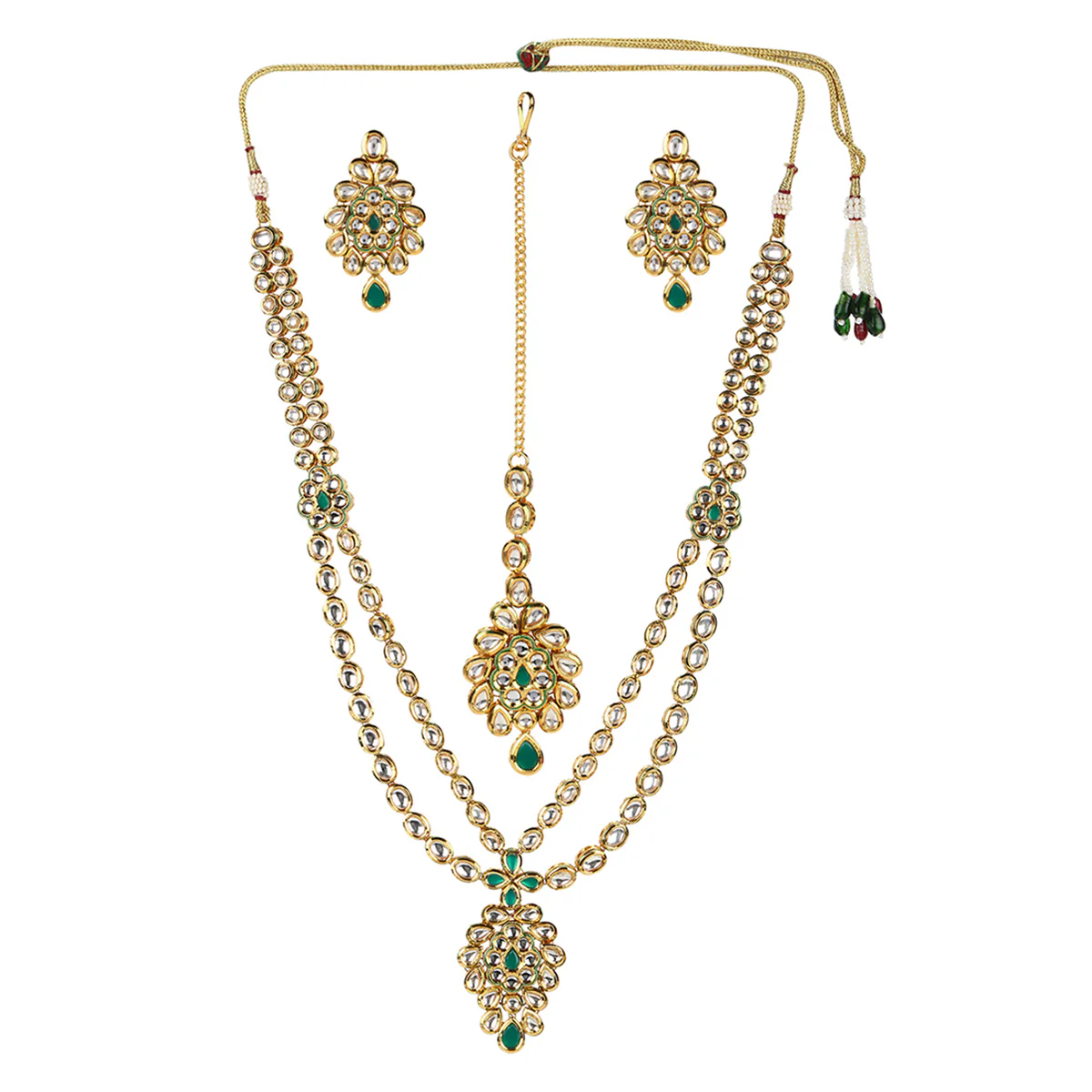 Kundan Gold Plated Brass Jewellery Set - Image 2
