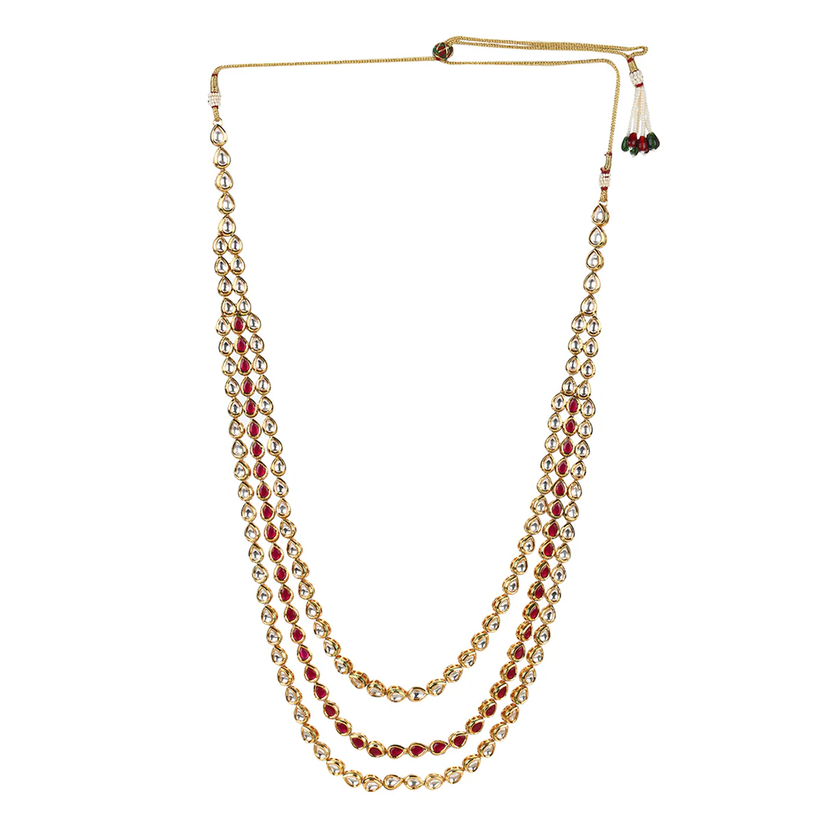 Premium Kundan Elegance Gold Plated Necklace Set | Voylla - Image 4