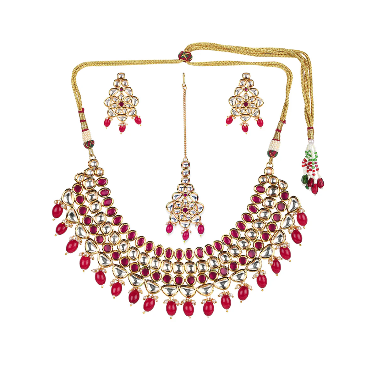 Kundan Gold Plated Brass Jewellery Set - Image 3