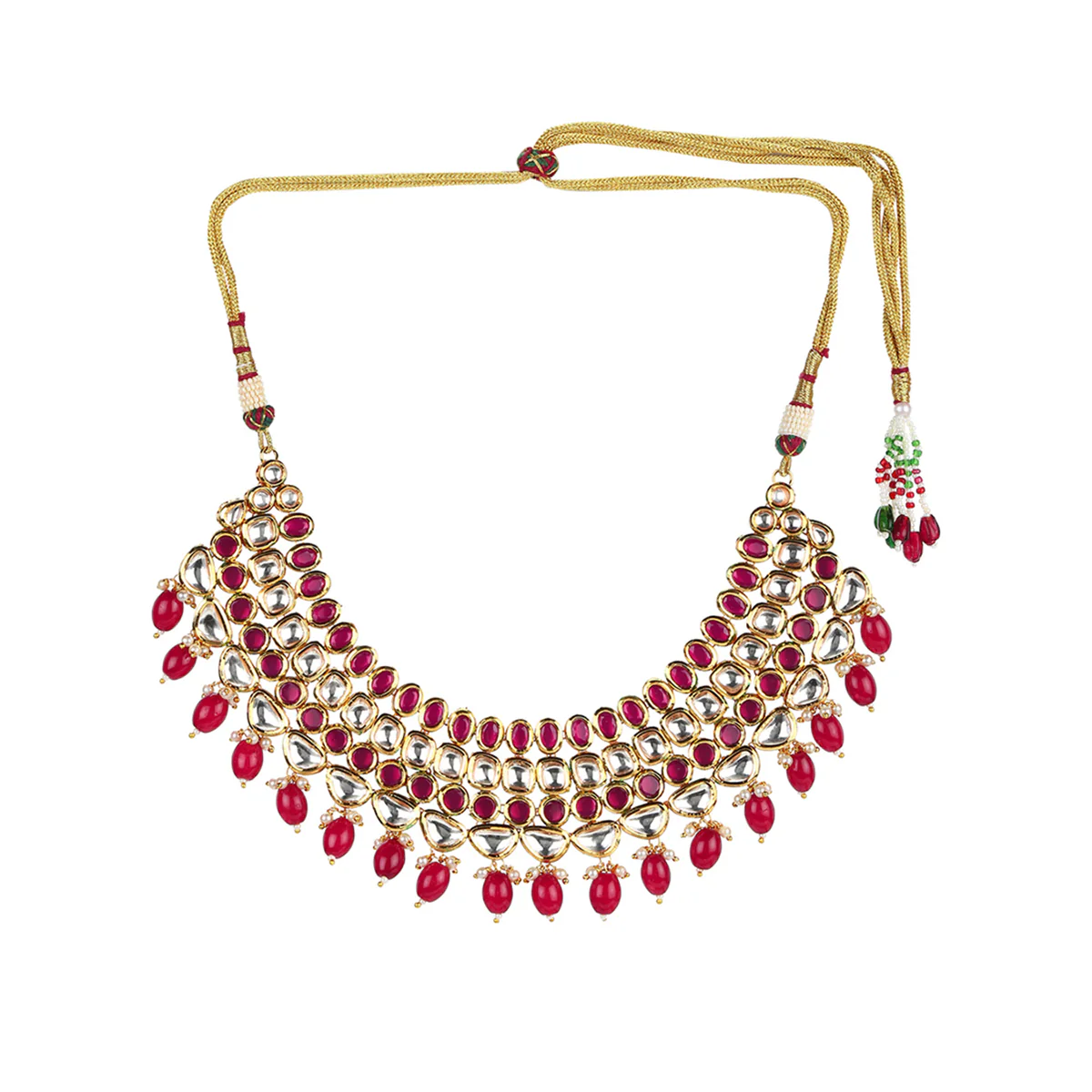 Kundan Gold Plated Brass Jewellery Set - Image 4