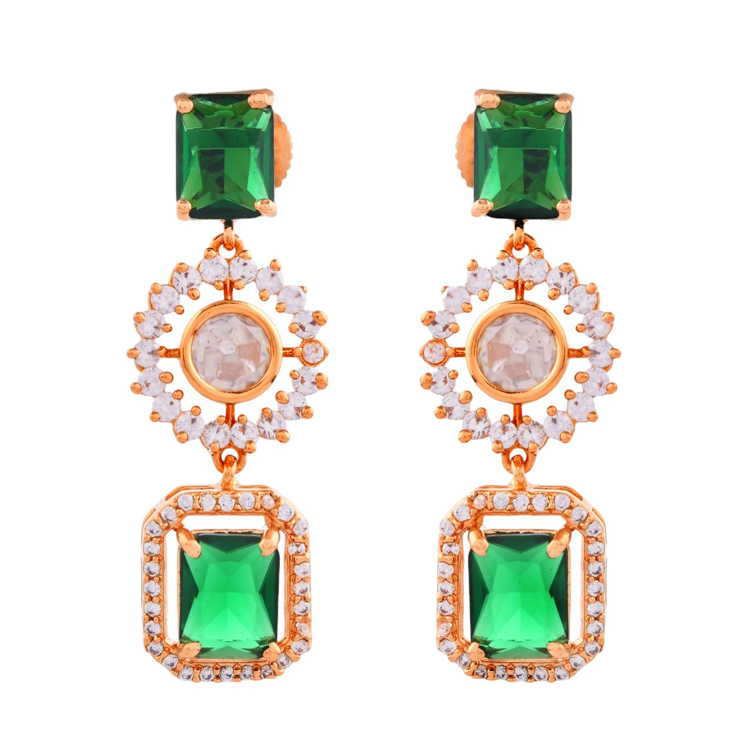 Kundan Opulance Radiant Emerald Choker Necklace Set - Image 5