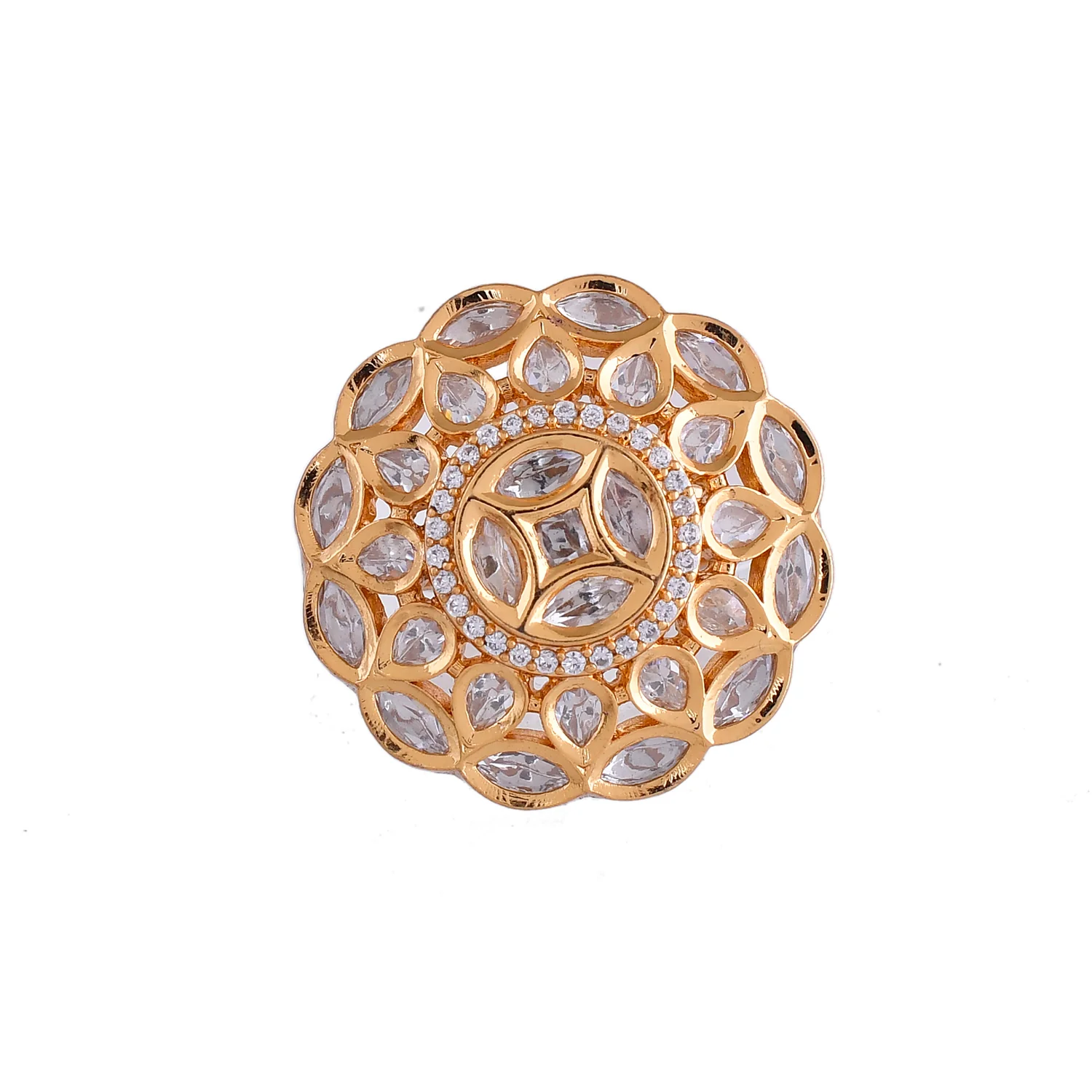 Kundan Opulance Rajvadi Ring - Image 3