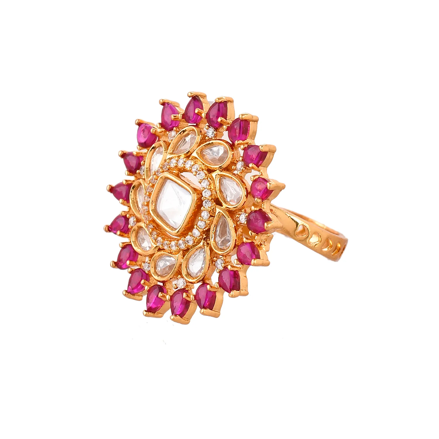 Kundan Opulance Scarlet Essence Ring - Image 4