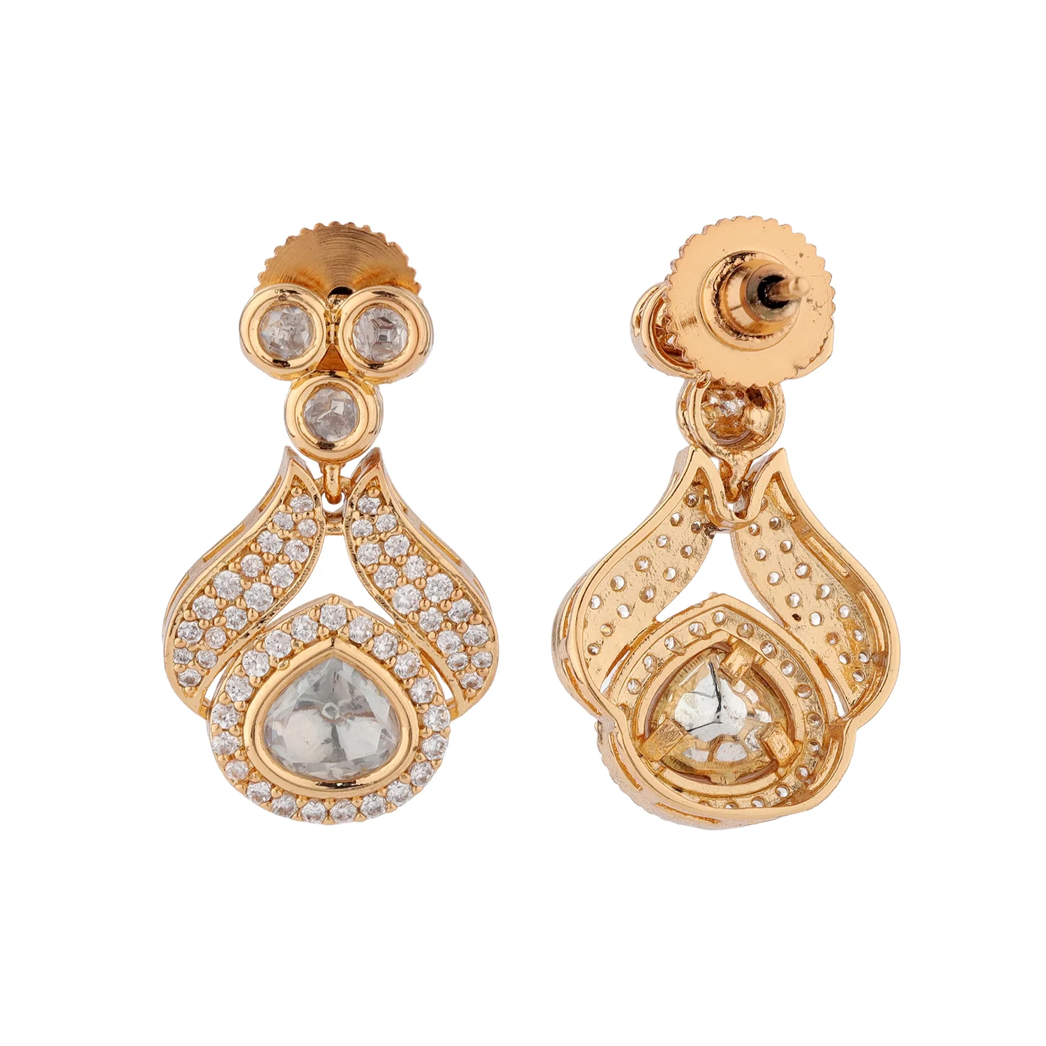 Kundan Opulence Amber Royale Necklace Set - Image 6