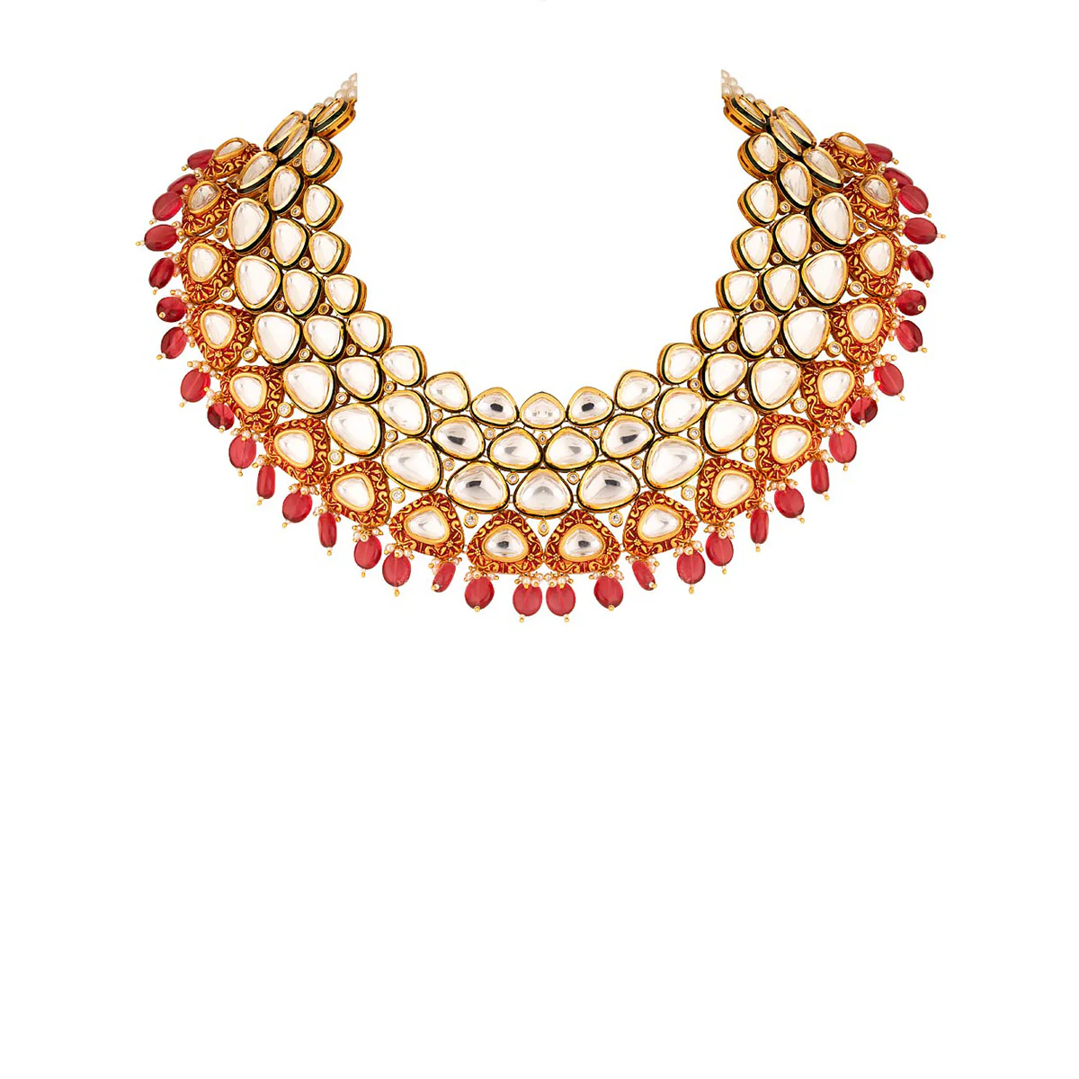 Kundan Opulence Polki Style Maang Tika Set - Image 4