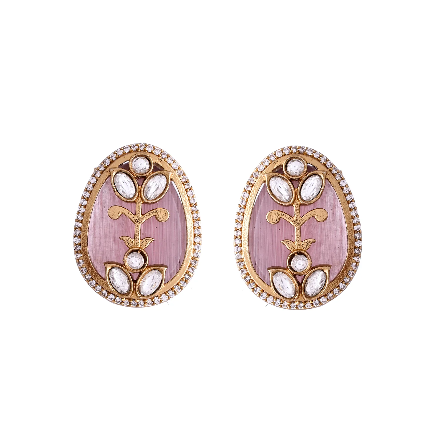 Kundan Opulence Regal Garden Kundan Necklace Set - Image 6