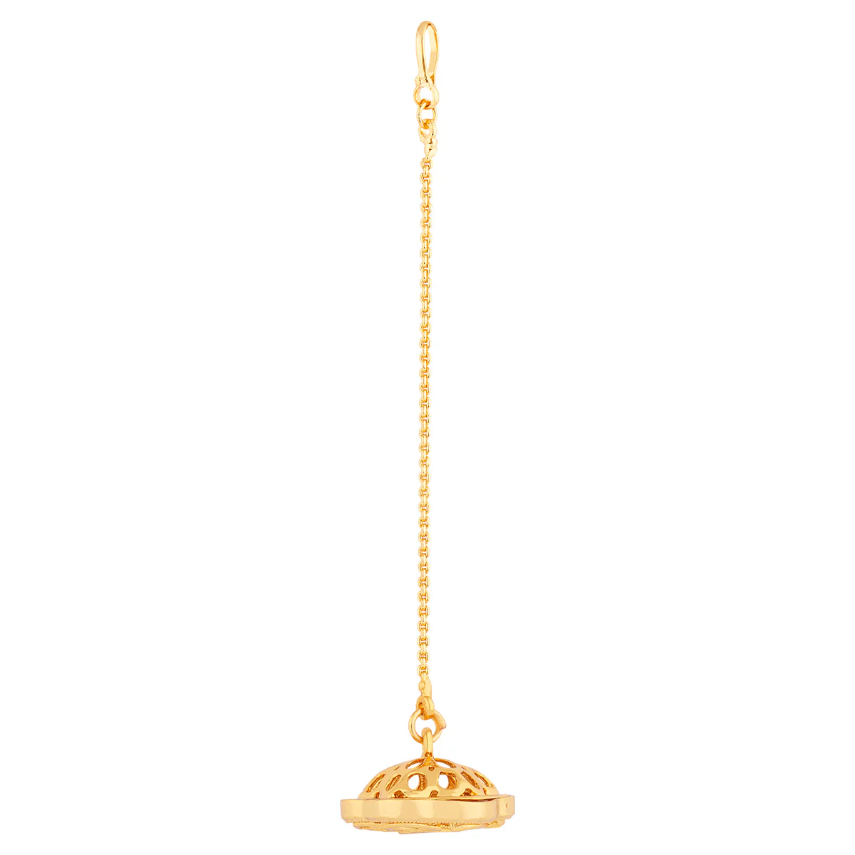 Kundan Yellow Gold Maang Tika - Image 4