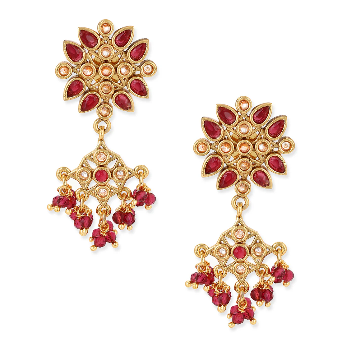 Lattice Gold-Plated Earrings - Image 3