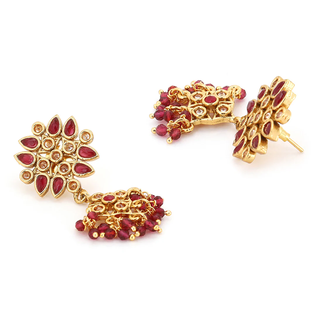 Lattice Gold-Plated Earrings - Image 4