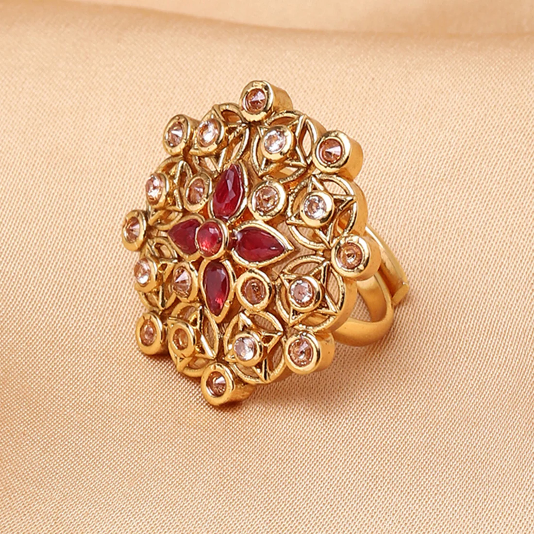 Lattic Gold-plated ring