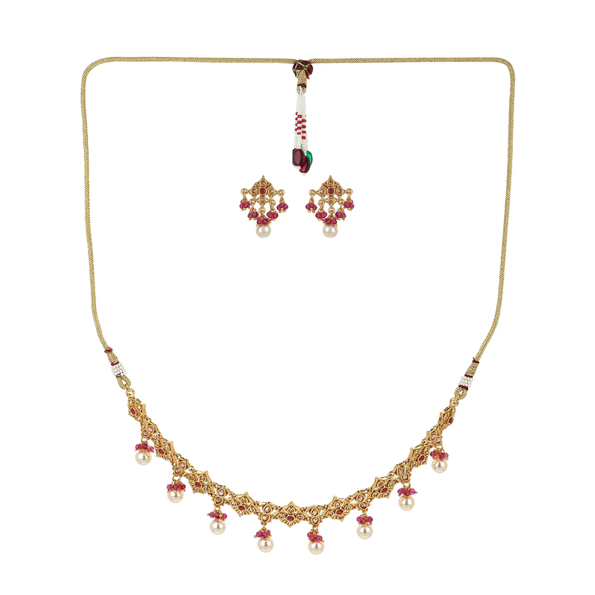 Lattic Rose Gold-plated brass Necklace set - Image 3