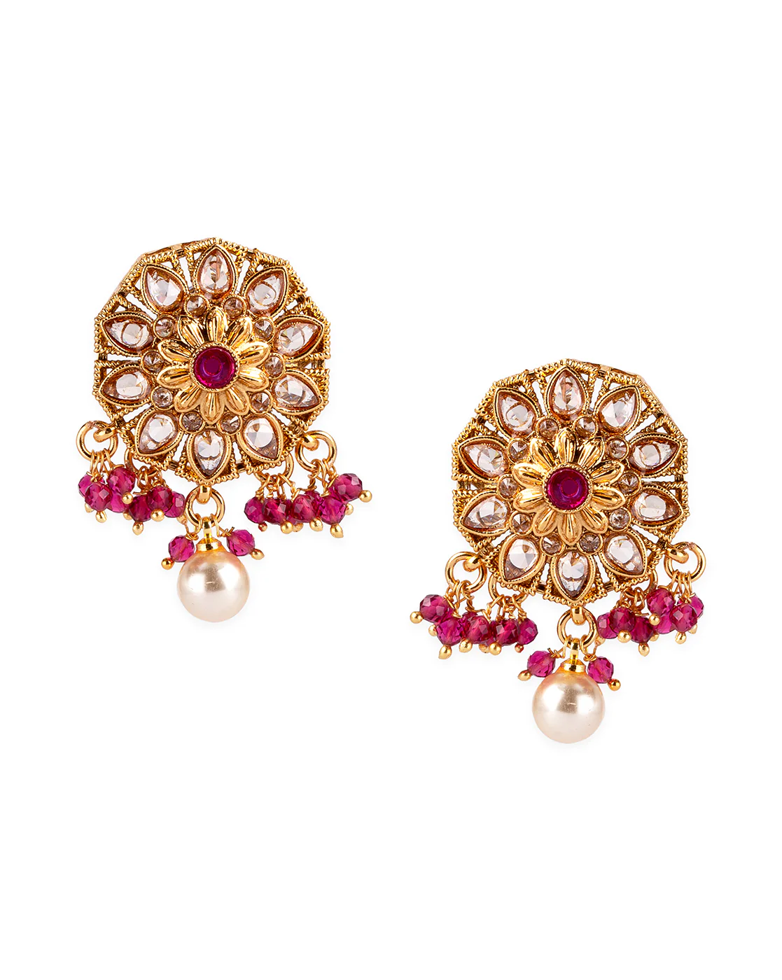 Lattice Design Ethnic Necklace Set - Image 4
