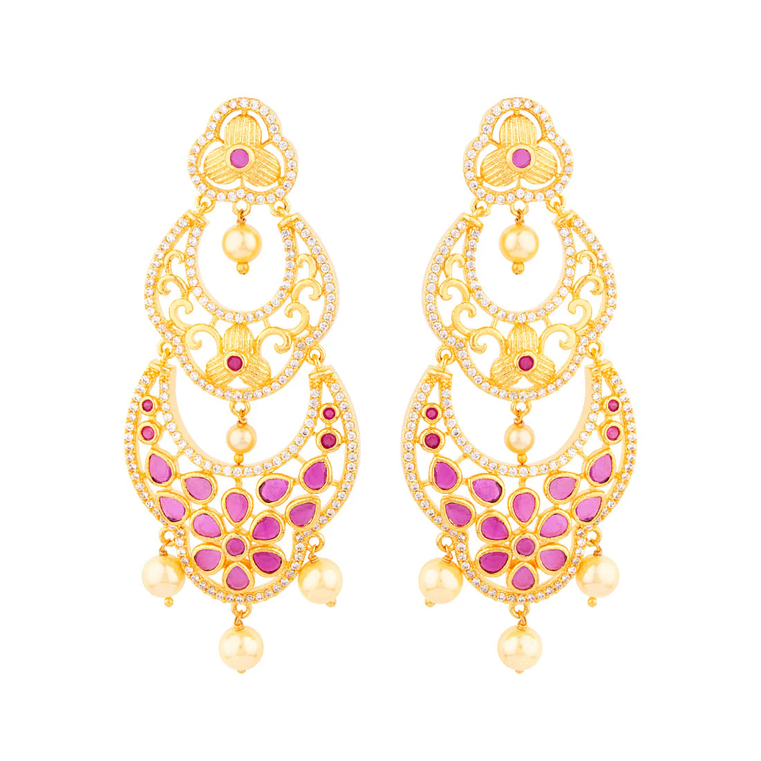 Layered Ethnic Style Drop Earrings - Image 3