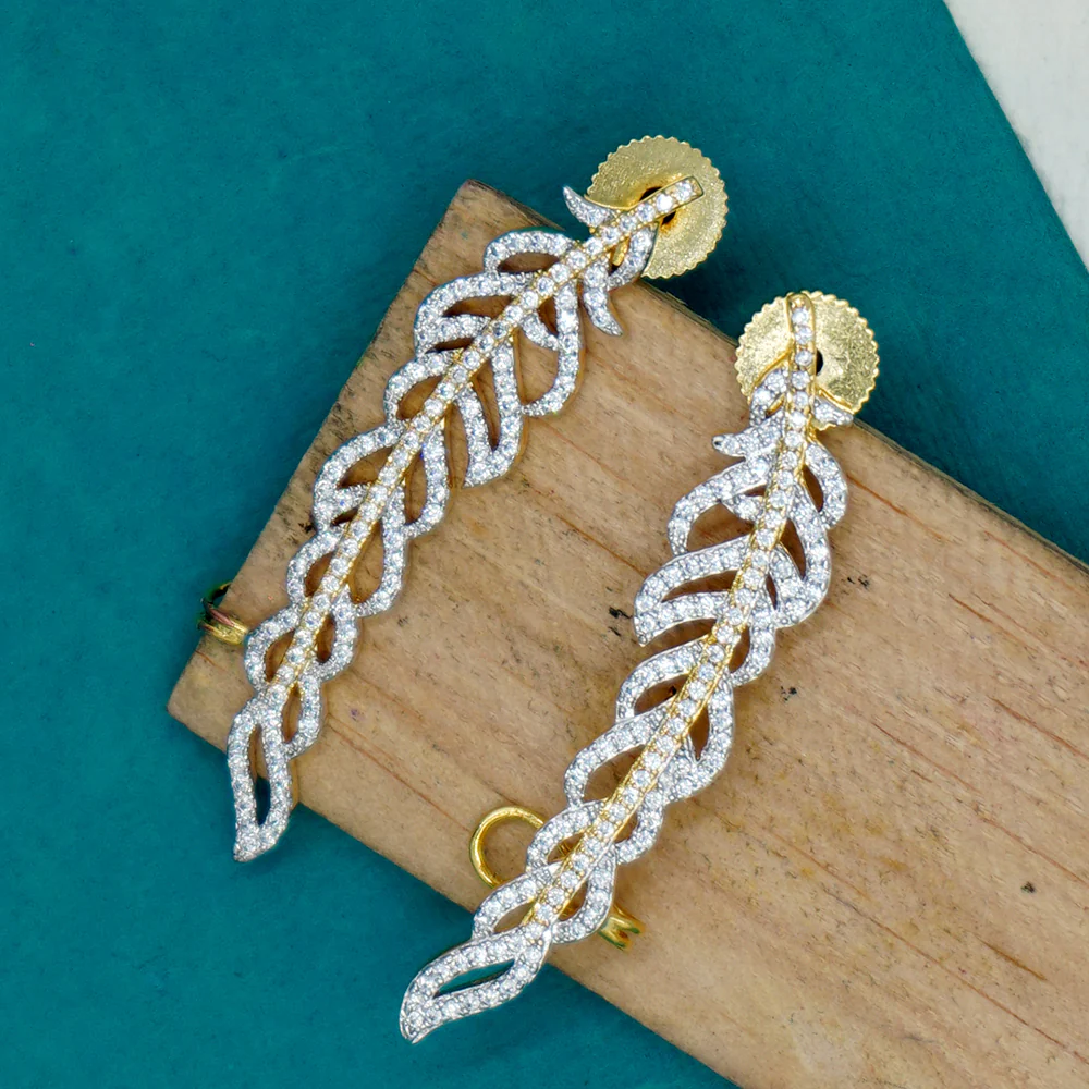 Leafy Design Ear Cuffs