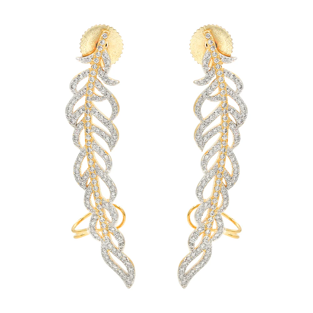 Leafy Design Ear Cuffs - Image 3