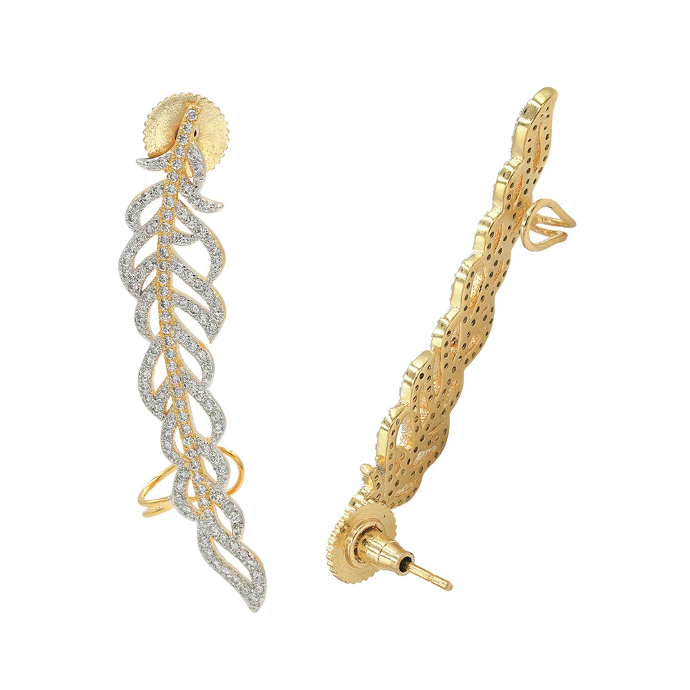 Leafy Design Ear Cuffs - Image 4
