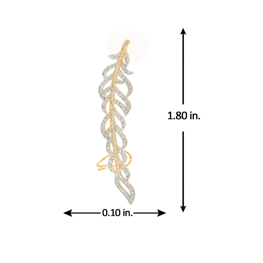 Leafy Design Ear Cuffs - Image 5