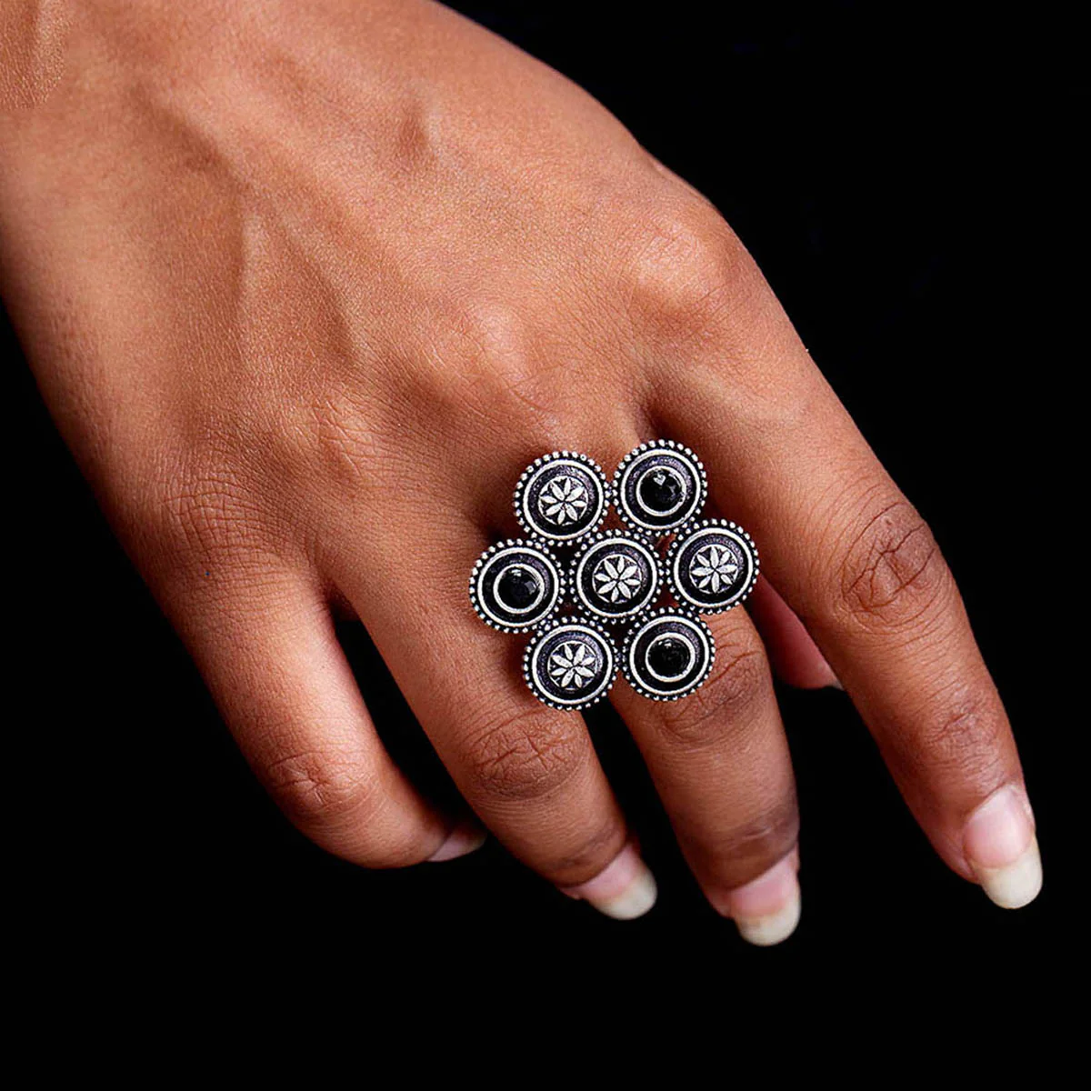 Leela Black Mystique Ring - Image 2