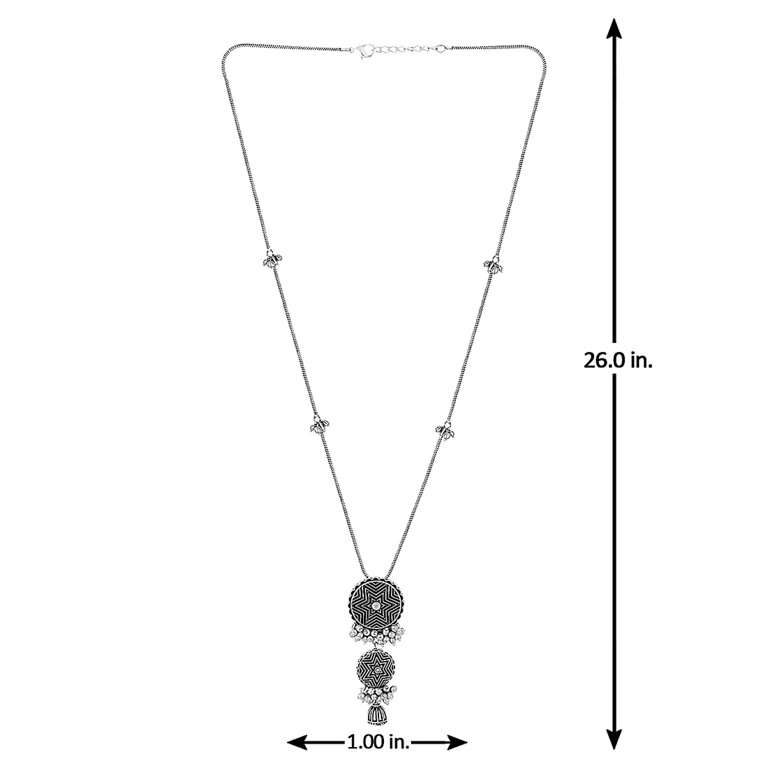 Leela Dual Disc & Pearl Necklace - Image 6