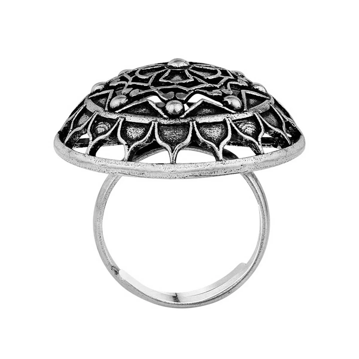 Leela Floral Mesh Ring - Image 4