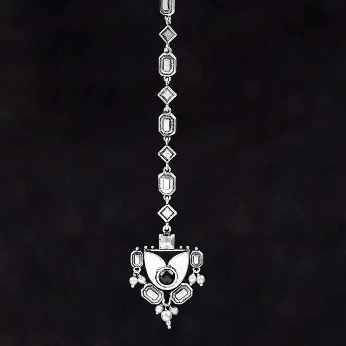 Leela Oxidized Black Mystique Maang Tika