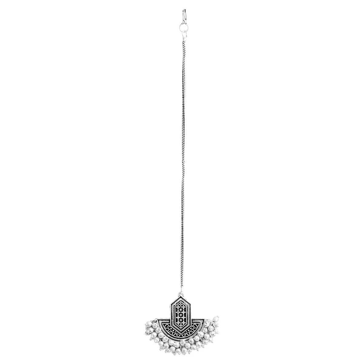 Leela Pearl Beauty Maang Tika Set - Image 4