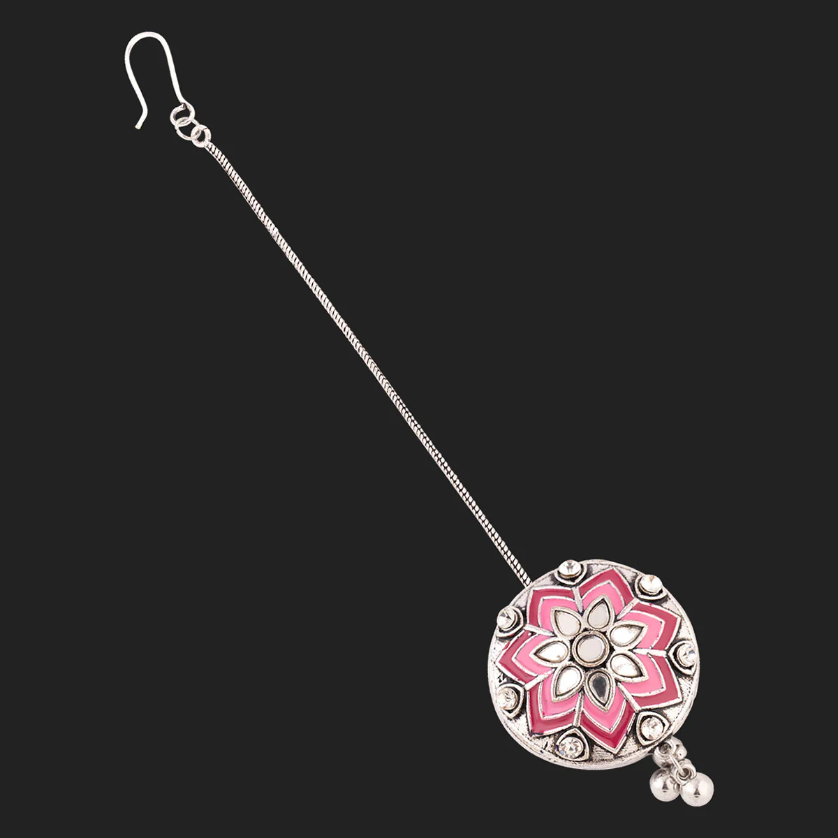Lehariya Floral Motif Maang Tika - Image 4