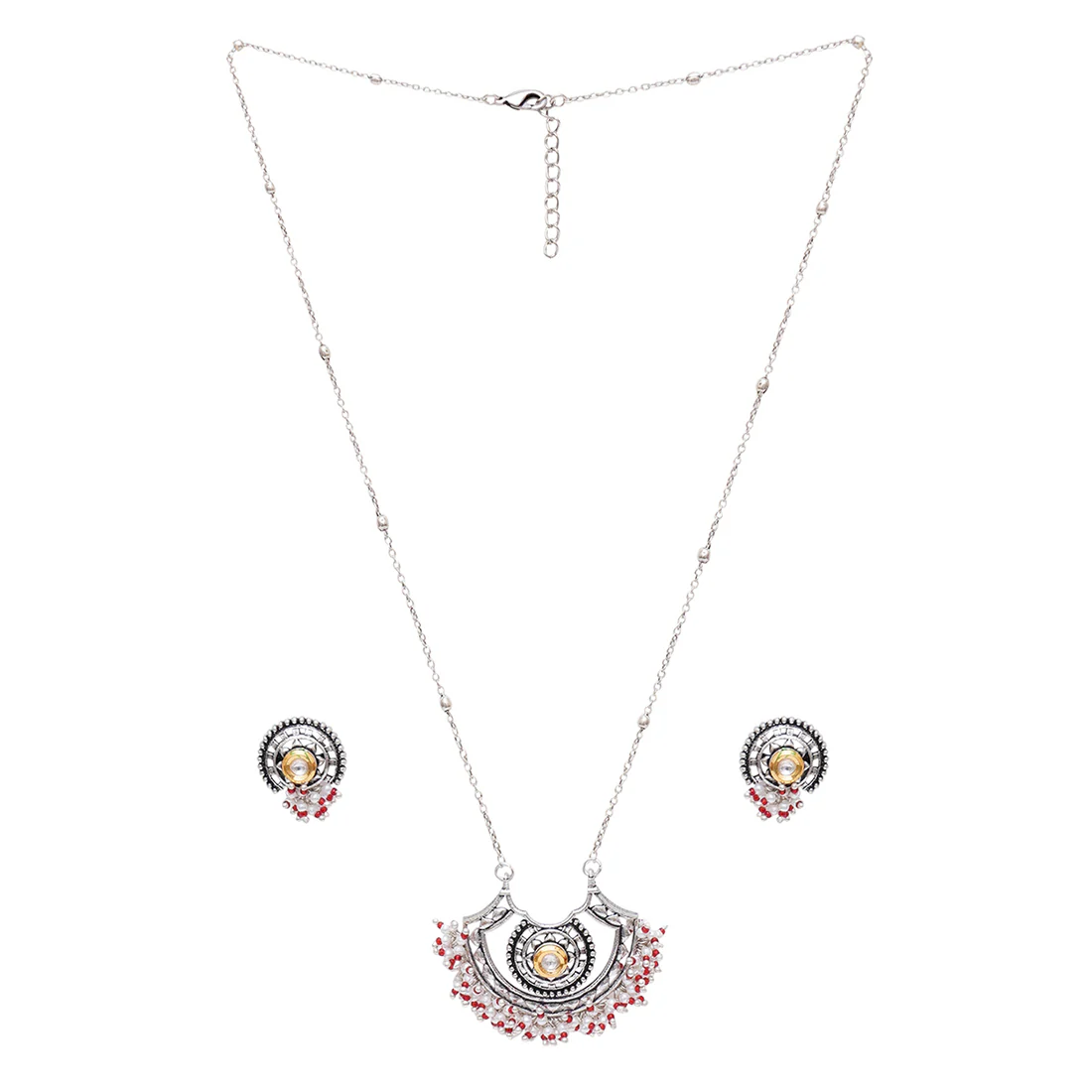 Festive Hues Light Beaded Pastel Jewellery Set - Image 3