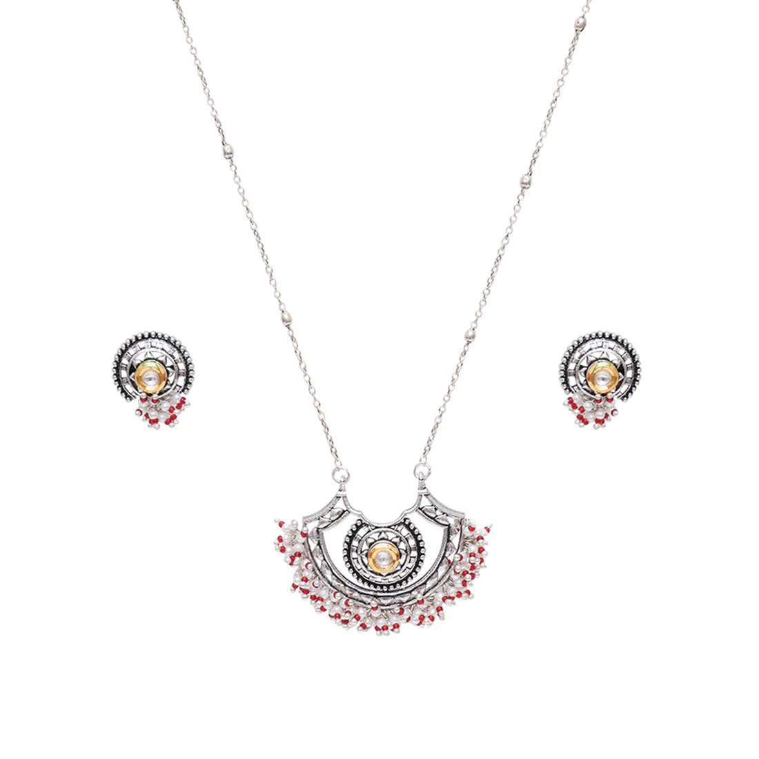 Festive Hues Light Beaded Pastel Jewellery Set - Image 4