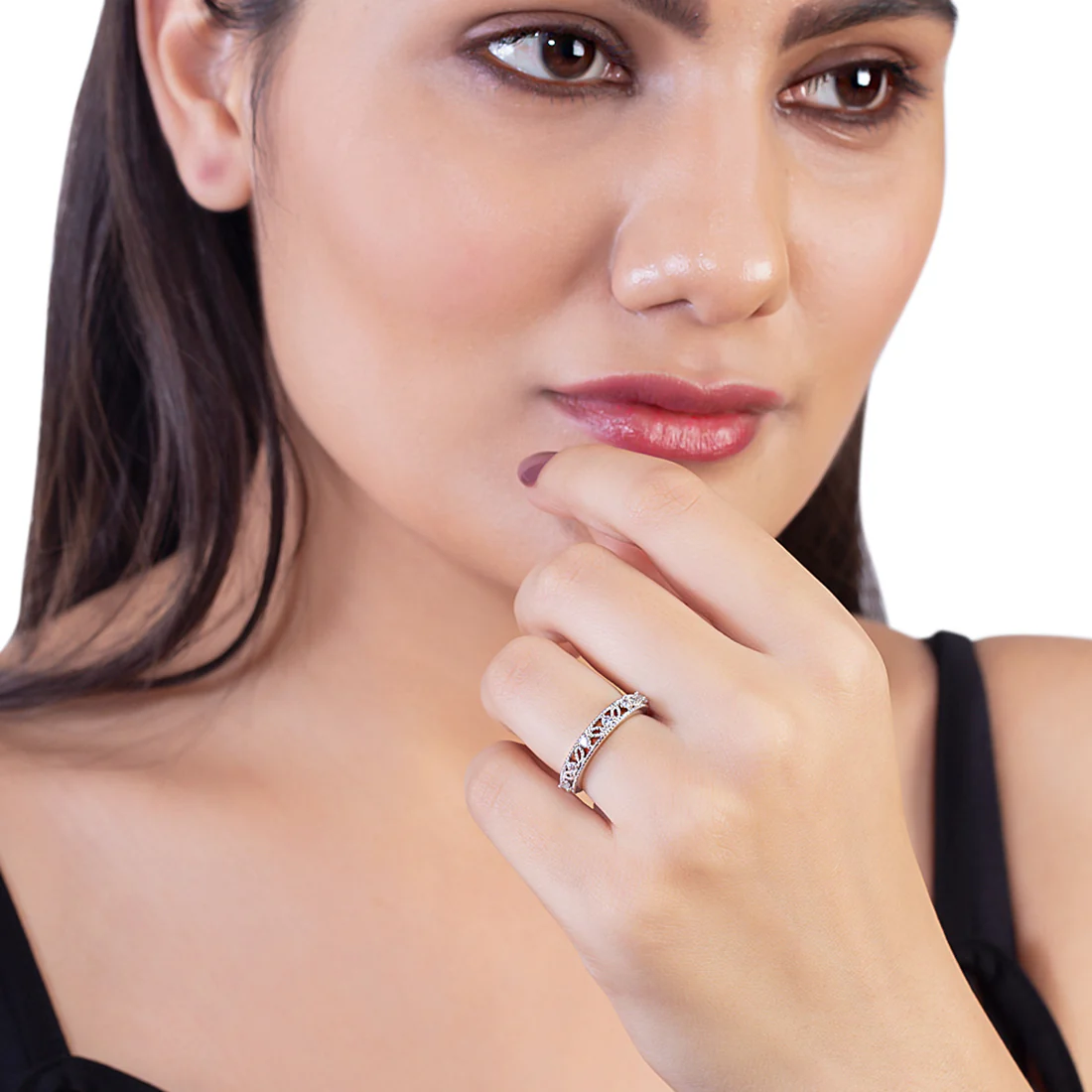 Lightly Embellished Brass Ring - Image 2