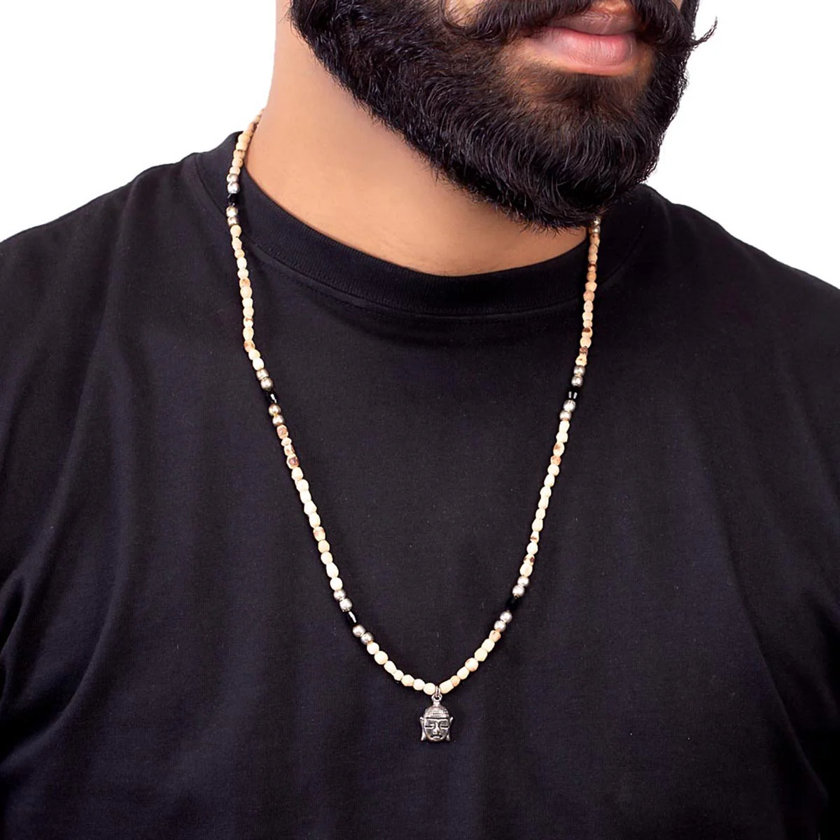 Lord Buddha Pendent With Tulsi Chain - Image 2